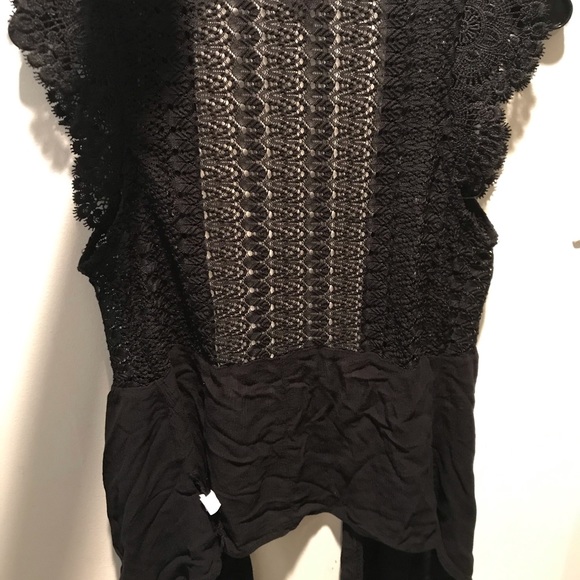 Lace & Crochet Black Cardigan. Small - Picture 2 of 2